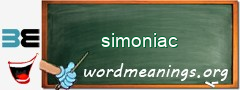 WordMeaning blackboard for simoniac